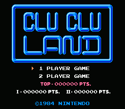 Clu Clu Land screenshot 3 for Famicom Disk System